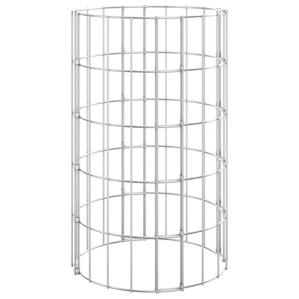 vidaXL Circular Gabion Pole Galvanised Steel Ø30x50 cm