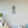 Homemania Wall Decoration Pineapple 22x55 cm Steel Black