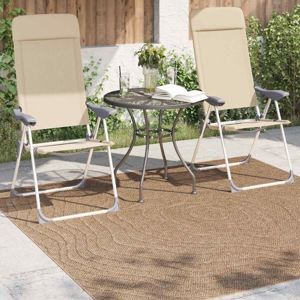 vidaXL Area Rugs Moire Square Natural 200 x 200 cm