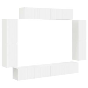 vidaXL TV Cabinet 8 pcs White