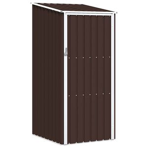 vidaXL Garden Shed Brown 87x98x159 cm Galvanised Steel
