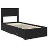 vidaXL Bed Frame with Headboard Black Oak 90 x 200 cm Engineered Wood