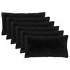 vidaXL Cushion 6 pcs HEERLEN Black 40 x 80 cm PV Fleece
