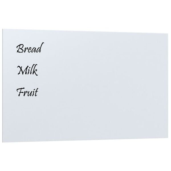 vidaXL Wall-mounted Magnetic Board White 100x60 cm&nbsp;Tempered Glass