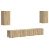 vidaXL TV Cabinet Set Wall-mounted 5 pcs Sonoma Oak Engineered Wood