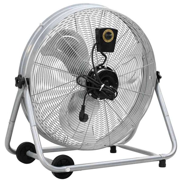 vidaXL Drum Fan with Wheel 73 x 42 x 70 cm Aluminium