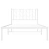 vidaXL Metal Bed Frame without Mattress with Headboard White 100x200cm