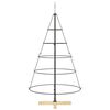 vidaXL Christmas Cone Tree with Stand Black 125 cm Steel