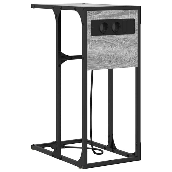 vidaXL Bedside Cabinet Grey Sonoma 41.5 x 26 x 60.5 cm Engineered Wood