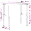 vidaXL Workbench 100x60x(73-99.5) cm Solid Wood Beech Rectangular