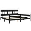 vidaXL Bed Frame without Mattress Black 200x200 cm Solid Wood