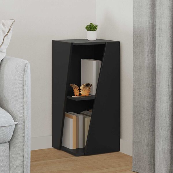 vidaXL Side Shelf Black 33 x 32 x 70.5 cm Engineered Wood