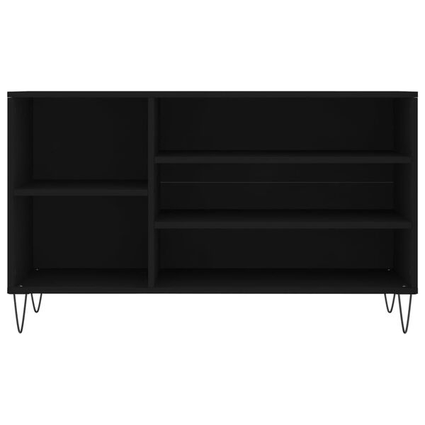 vidaXL Shoe Cabinet Black 102x36x60 cm Engineered Wood