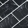 vidaXL Subway Tile 10 pcs Black Marble 30.5 x 30.5 cm