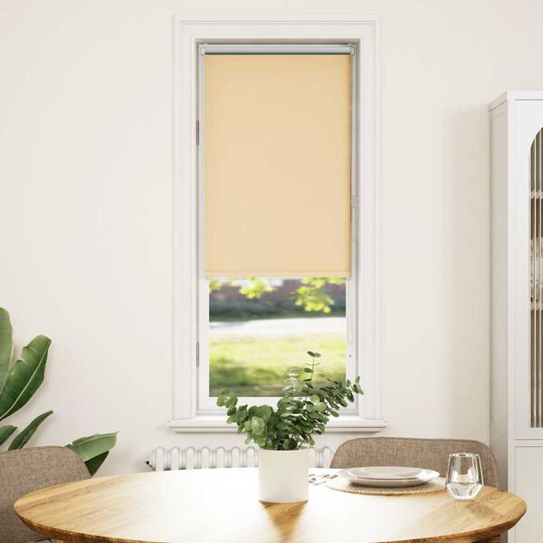 vidaXL Roller Blind Blackout Beige 50x130 cm Fabric Width 45.7 cm Polyester