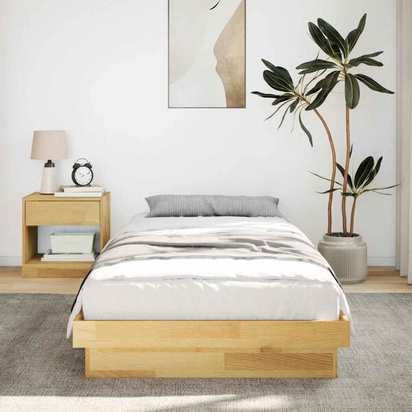 vidaXL Bed Frame Without Mattress 100x200 cm Solid Oak Wood