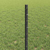 vidaXL Fence with Post Grey 0.6 x 10 m Steel and PVC