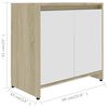 vidaXL Bathroom Cabinet High Gloss White 60x33x61 cm Engineered Wood