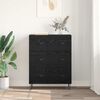 vidaXL Sideboard Black Oak 69.5 x 34 x 90 cm Engineered Wood and Iron