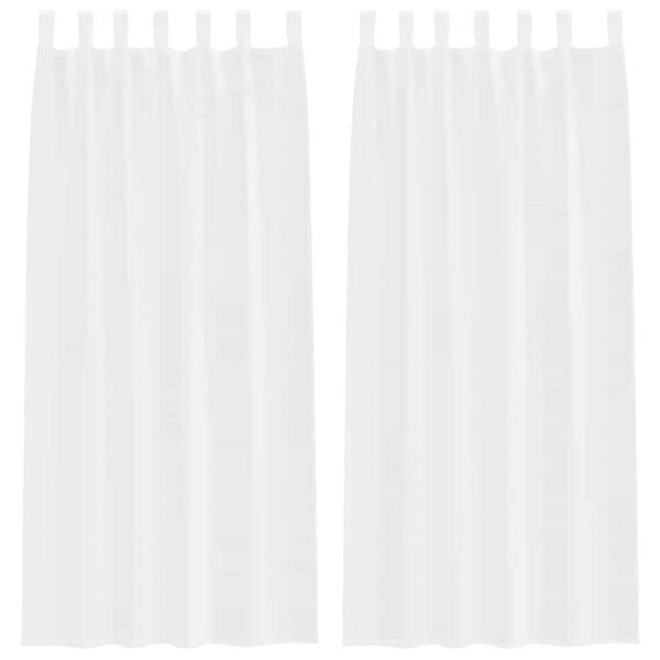 vidaXL Voile Curtain with Curtains 2 pcs White 260 x 140 cm Polyester