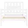 vidaXL Bed Frame without Mattress White Small Single Solid Wood