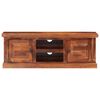 vidaXL TV Cabinet with Doors 112x30x40 cm Solid Wood Acacia
