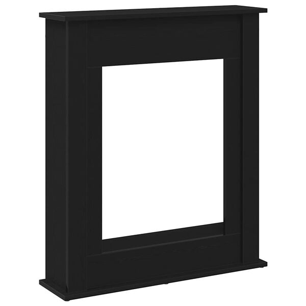 vidaXL Fireplace Surround Black Oak 75x20x87.5 cm Engineered Wood