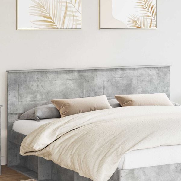 vidaXL Headboard Concrete Grey 200 cm Engineered wood