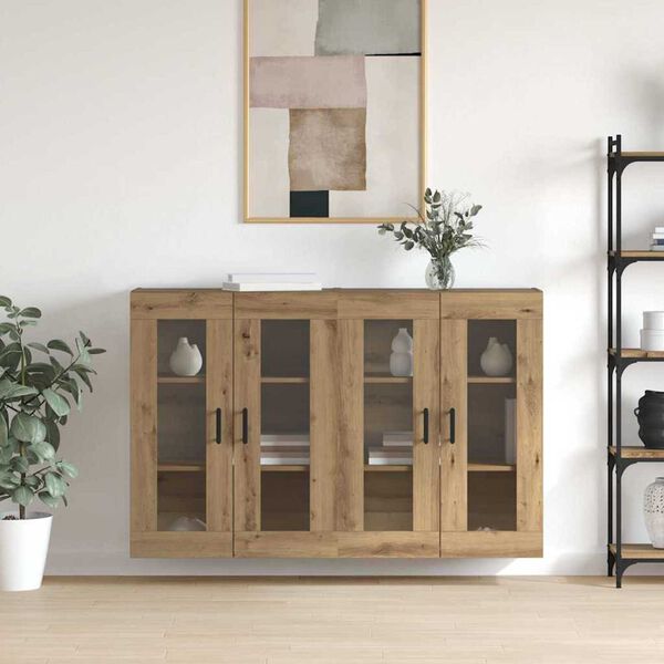 vidaXL Wall Mounted Cabinets 2 pcs Artisan oak 69.5 x 34 x 90 cm