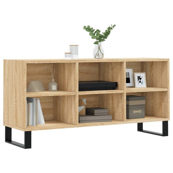 vidaXL TV Cabinet Sonoma Oak 103.5x30x50 cm Engineered Wood