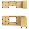 vidaXL Cabinet with Shelf SKI 8 pcs Honey Brown Solid Pine Wood