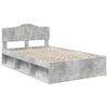 vidaXL Bed Frame Concerte Grey 135 x 190 cm Solid Pine Wood