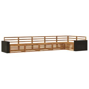 vidaXL Outdoor Sofa Set 6 pcs Natural 402 x 172.5 x 73 cm