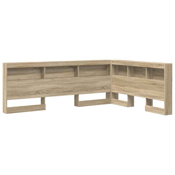 vidaXL Storage Headboard with Shelf Sonoma Oak 135 cm Engineered Wood