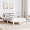 vidaXL Bed frame White and light grey 120 x 190 cm Solid pine wood