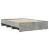 vidaXL Bed Frame without Mattress Concrete Grey 120x200cm Engineered Wood