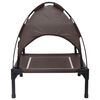 vidaXL Dog Bed Brown S Steel