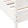 vidaXL Bed Frame without Mattress White 75x190 cm Small Single Solid Wood Pine
