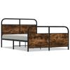 vidaXL Bed Frame Without Mattress 120x200 cm Smoked Oak Engineered Wood