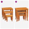vidaXL Nesting Side Tables 3 pcs Natural Solid Mahogany Wood