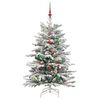 vidaXL Artificial Hinged Christmas Tree White 150 cm PE and PVC