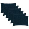 vidaXL Cushion Cover 6 pcs HOUTEN Navy Blue 50 x 80 cm Faux Rabbit Fur