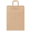 vidaXL Paper Bags 250 pcs with Handles Brown 26x12x35 cm
