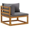 vidaXL Sectional Corner Sofas 2 pcs with Cushions Solid Wood Acacia