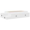 vidaXL Storage Bed Frame with Shelf White 80 cm Engineered Wood