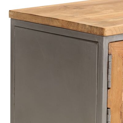 vidaXL TV Cabinet Recycled Teak and Steel 120x30x40 cm