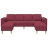 vidaXL Sofa Set Wine red Fabric