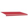 vidaXL Retractable Awning Manual Red 500 x 300 cm Fabric, Metal