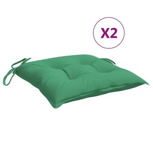 vidaXL Pallet Cushions 2pcs Green 50x50x7 cm Oxford Fabric