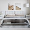vidaXL Metal Bed Frame without Mattress with Footboard White 193x203cm